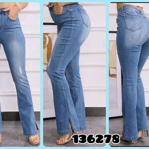 New Split Hem Flare Jeans